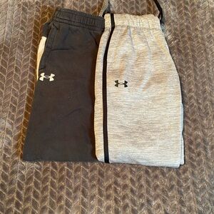 Under Armour Kids' Black and Gray Sweatpants Set